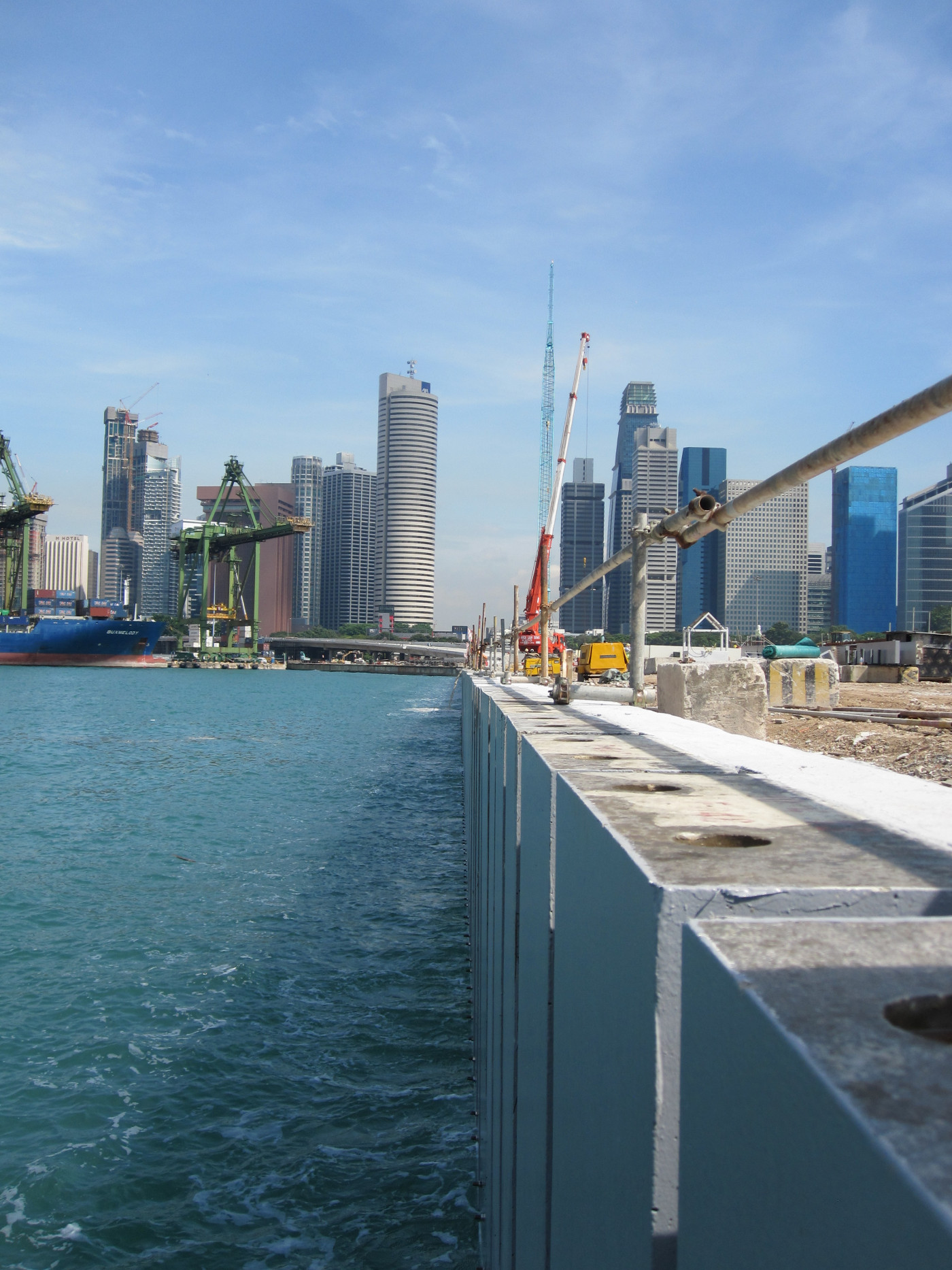 Uferschutz im Hafen mit Elementen die mit Concrix ES hergestellt wurden